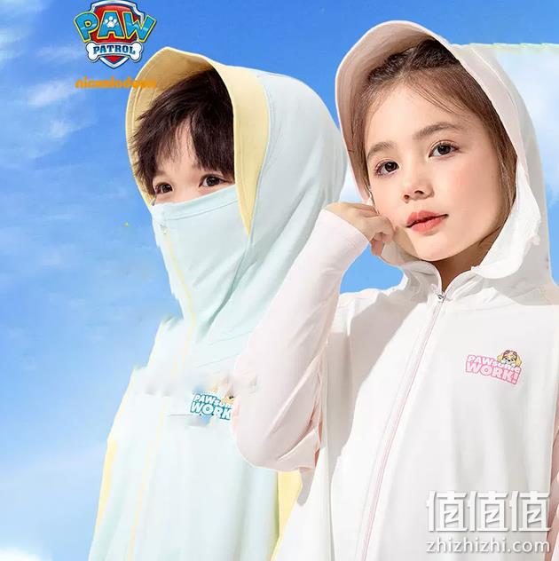 PAW PATROL 汪汪队立大功 儿童A类卡通凉感防晒衣 UPF50+ 4色 59.9元包邮（双重优惠） 值值值-买手聚集的地方