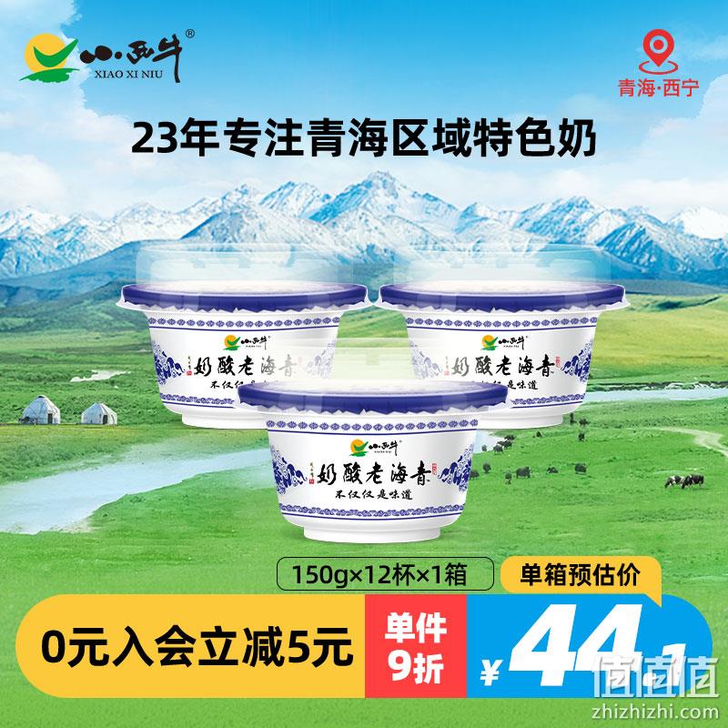小西牛 青海老酸奶 高原低温酸奶150g*12杯 整箱 39.1元包邮（双重优惠） 值值值-买手聚集的地方