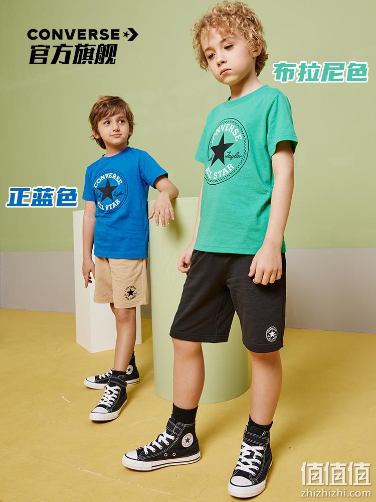 Converse 匡威 儿童圆领短袖T恤 （110-160cm）多色 59.2元包邮（双重优惠） 值值值-买手聚集的地方