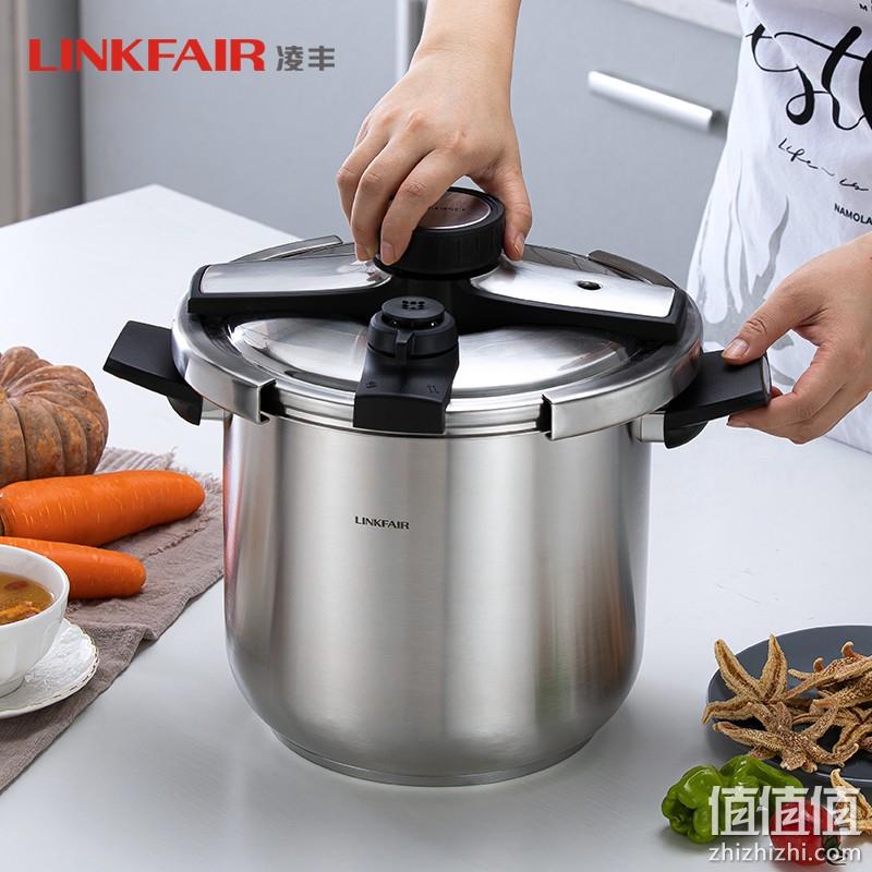 PLUS会员，LINKFAIR 凌丰 304不锈钢高压锅（24cm/10L）LFDPC-PT10001 新低259元包邮（双重优惠） 值值值-买手聚集的地方