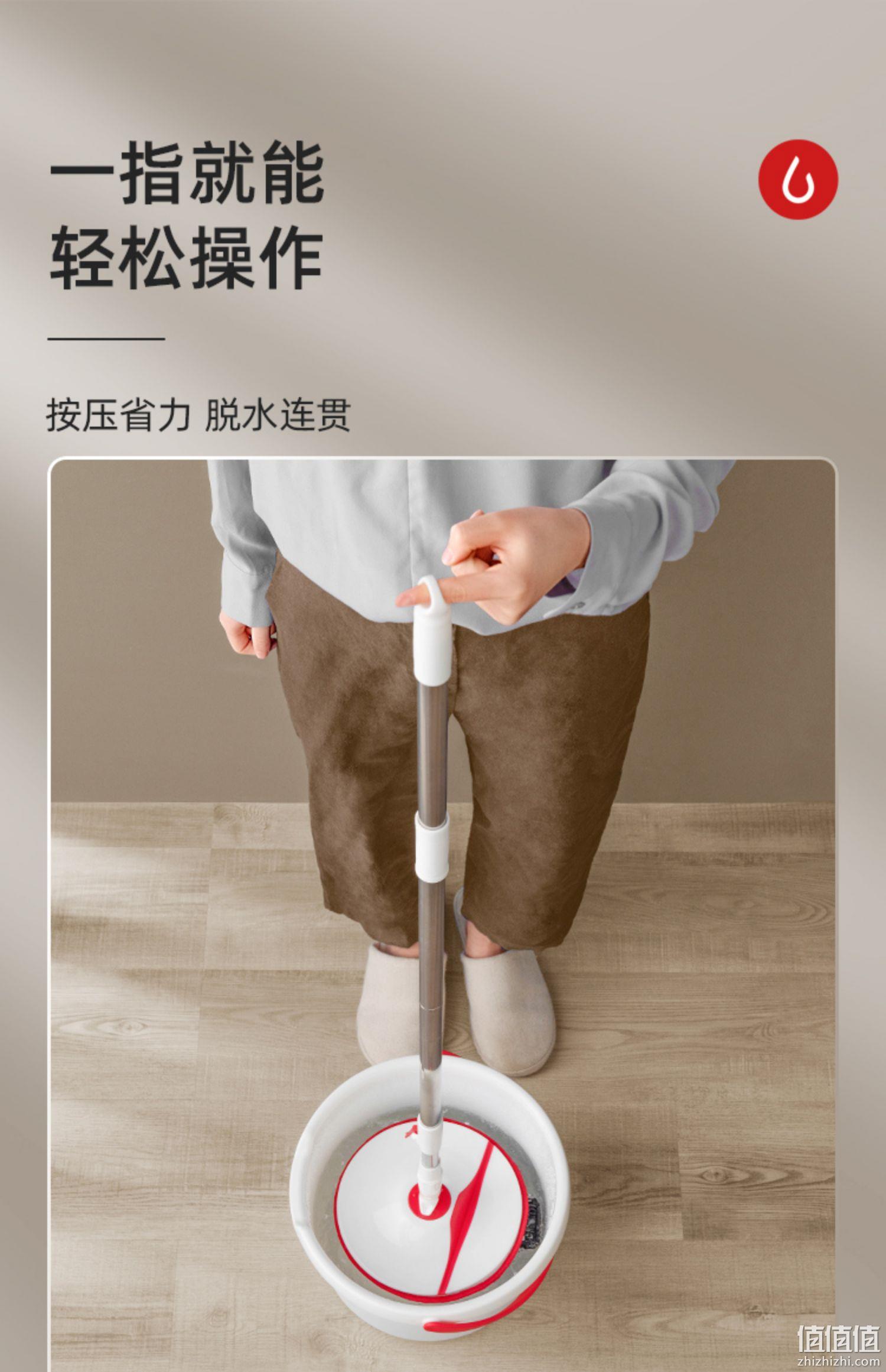 宜洁 免手洗旋转拖把套装 新低19.9元包邮（需领券） 值值值-买手聚集的地方