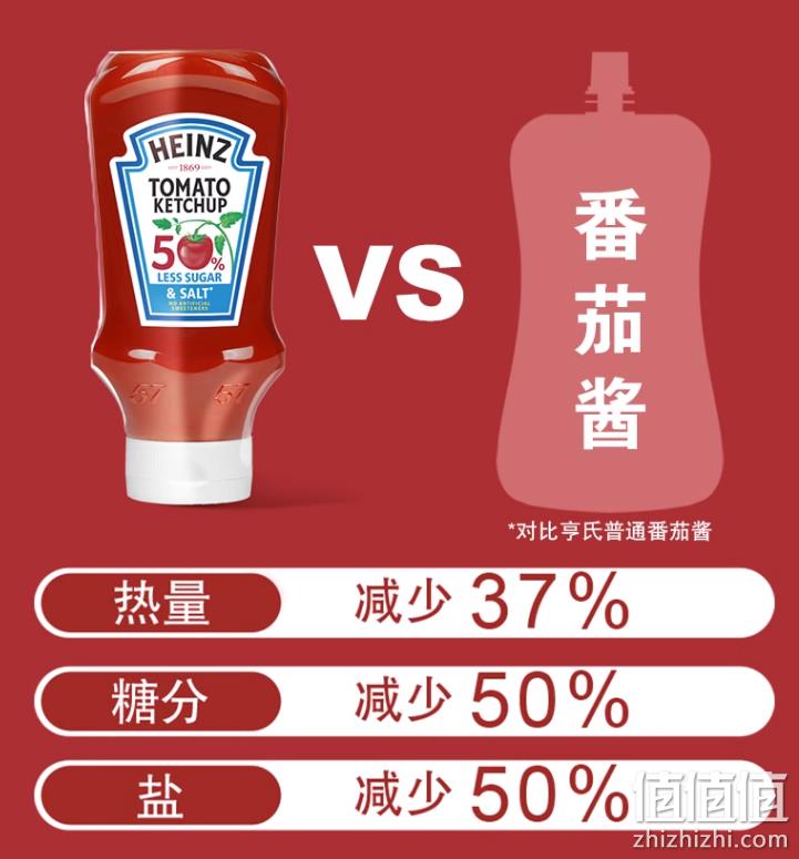 史低！Heinz 亨氏 50%减糖盐番茄酱 570ml 12元包邮 值值值-买手聚集的地方