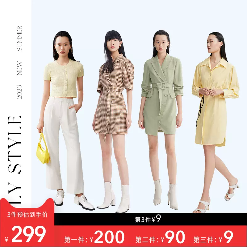 任选3件，Lily 通勤甄选连衣裙/上衣/针织衫/外套  多款 299元包邮（99.7元/件） 值值值-买手聚集的地方