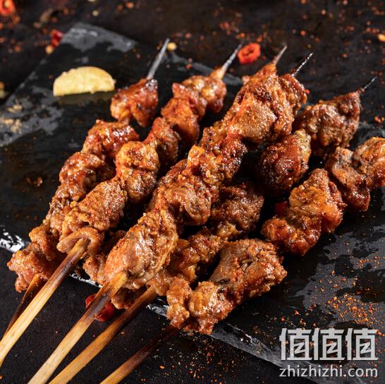 西鲜记 盐池滩羊 原切羔羊肉串240g/袋（不含签重 12串 赠烧烤料）*3件 赠烤肠 114元包邮 值值值-买手聚集的地方