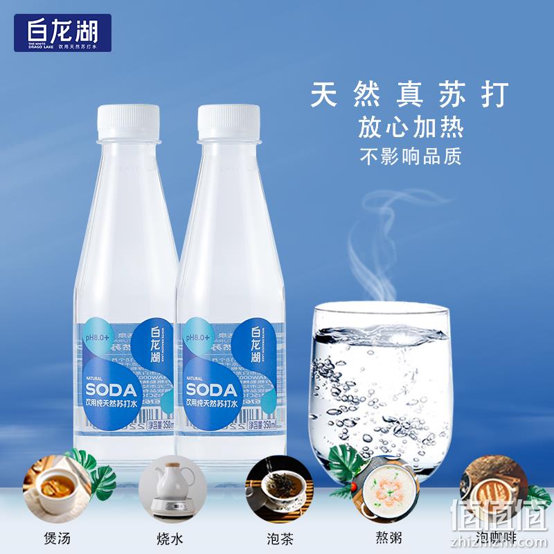 缓解胃酸，白龙湖 无糖无添加0卡天然弱碱水350mL*6瓶 9.9元包邮（需领券） 值值值-买手聚集的地方