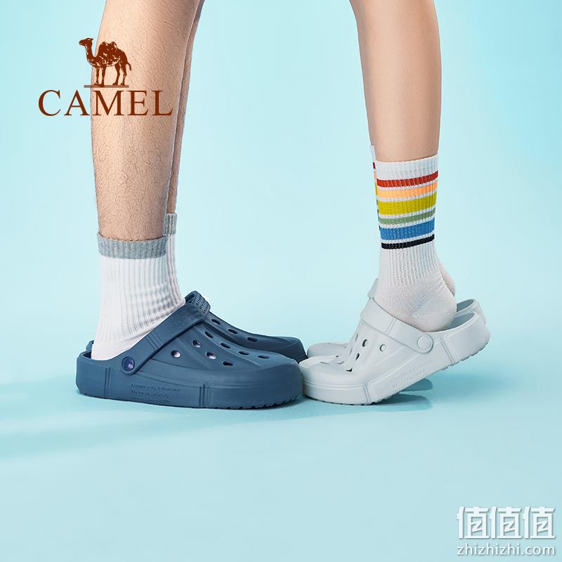 Camel 骆驼 2023年夏季新款男女款沙滩鞋洞洞鞋 6色 49.3元包邮（双重优惠） 值值值-买手聚集的地方