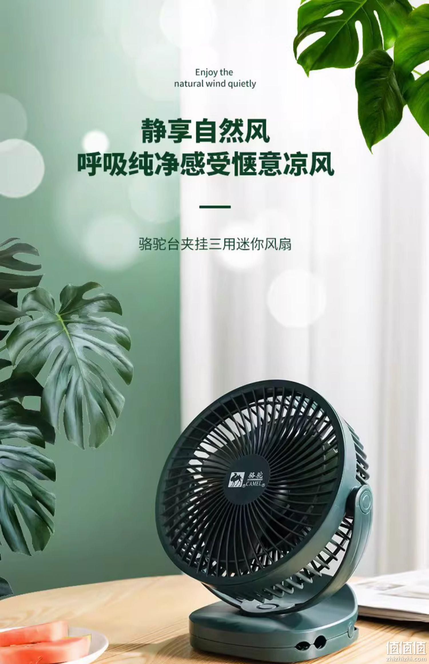 Camel 骆驼 8寸USB小风扇 19.9元包邮起（需用券） 值值值-买手聚集的地方