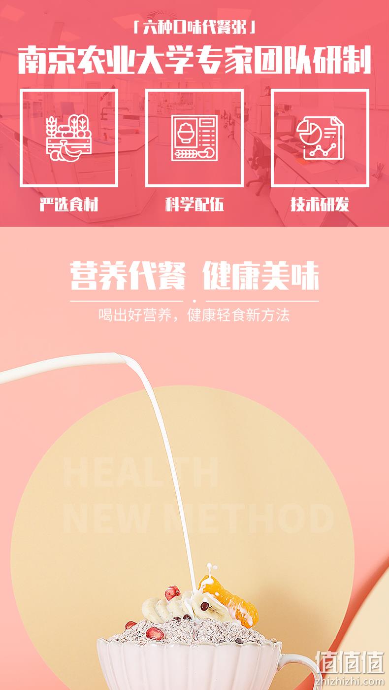 南京农业大学食品科技学院研制，南农 高纤五谷杂粮代餐粥 350g 19.9元包邮（需领券） 值值值-买手聚集的地方