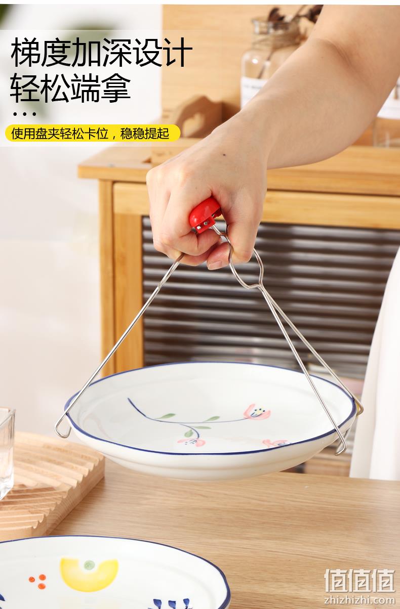 釉下彩，宋青窑 ins风家用菜盘日式陶瓷餐盘 8英寸*4个 27.8元包邮（需领券） 值值值-买手聚集的地方