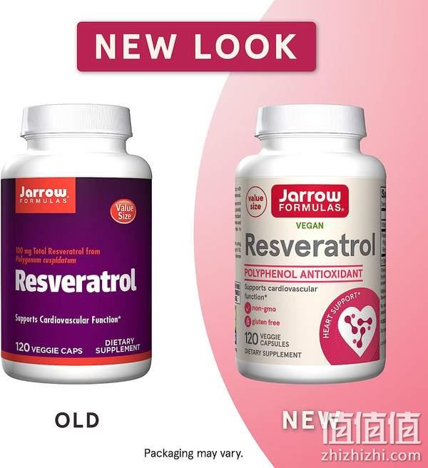 Jarrow Formulas 杰诺 白藜芦醇素食胶囊100mg*120粒 153.79元 值值值-买手聚集的地方