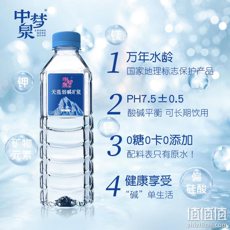 恐龙喝过的矿泉水，中梦泉 天然弱碱矿泉水 386ml*6瓶 9.9元包邮（需领券） 值值值-买手聚集的地方