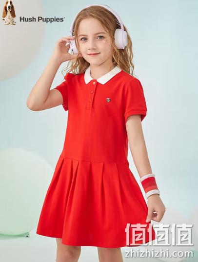 暇步士 女童纯棉翻领休闲百褶裙（105~140码）5色 59元包邮（需领券） 值值值-买手聚集的地方