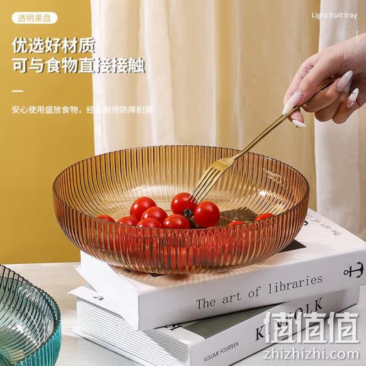 元族 透明简约轻奢水果盘 3个装 19.9元包邮（需领券） 值值值-买手聚集的地方