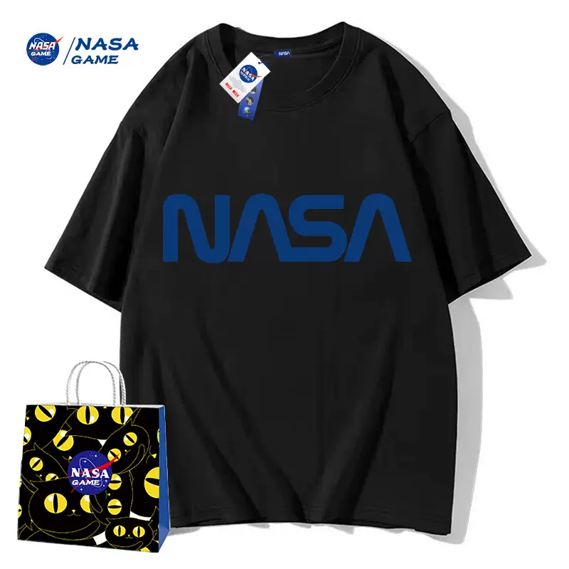 NASA GAME 官网联名款2023新款情侣纯棉短袖T恤 2件 多花色 49.8元包邮（24.9元/件） 值值值-买手聚集的地方