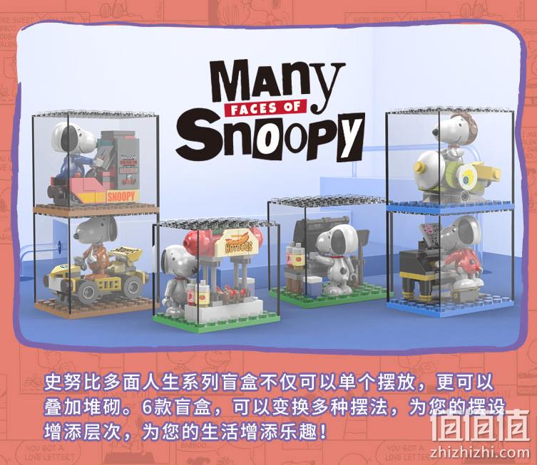 Snoopy正版授权，哲高 史努比盲盒积木（自带防尘罩） 16.9元包邮（需领券） 值值值-买手聚集的地方