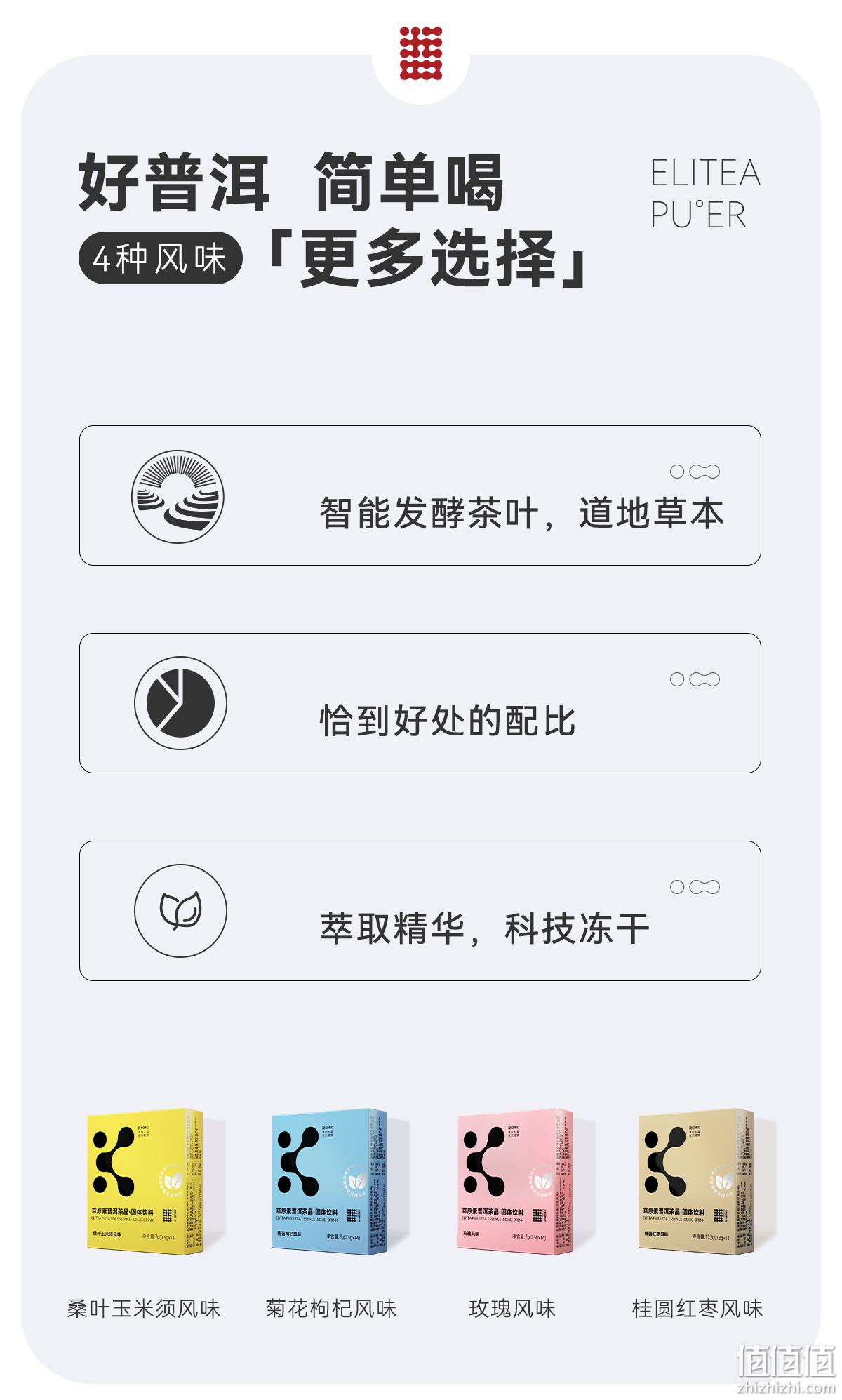 大益旗下，益原素 冷萃冻干即溶花草普洱茶晶 随享装4条*3盒+赠1条 19元包邮（需领券） 值值值-买手聚集的地方