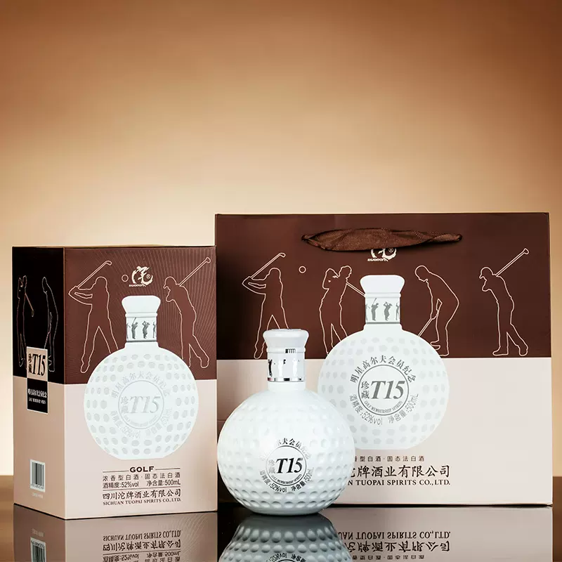 沱牌旗下高端，舍得 明星高尔夫会员纪念酒 52度浓香型白酒500ml*6瓶 史低419元包邮（69.83元/瓶） 值值值-买手聚集的地方
