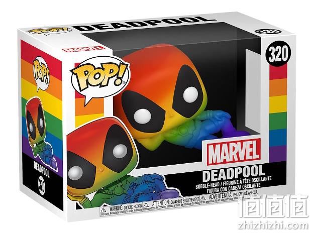 亚马逊销冠！Funko POP！漫威系列 彩虹死侍 手办公仔 56979 51.85元 值值值-买手聚集的地方