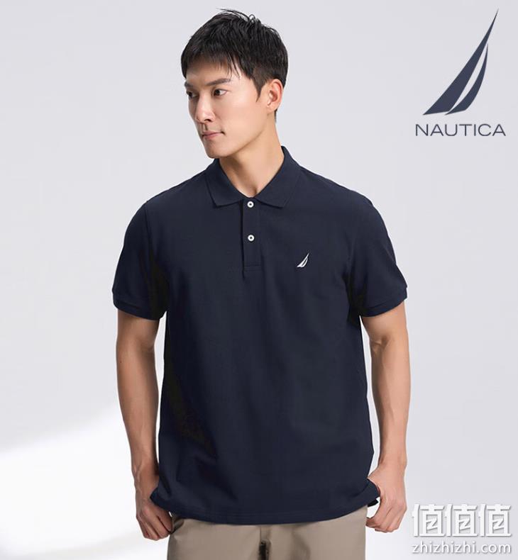 Nautica 诺帝卡 男士棉氨柔滑短袖POL0衫 KX2100 多色 新低159元包邮（需领券） 值值值-买手聚集的地方