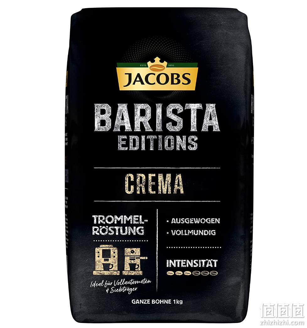 Jacobs 雅各布斯 浓郁中焙咖啡师咖啡豆 1000g 161元 值值值-买手聚集的地方