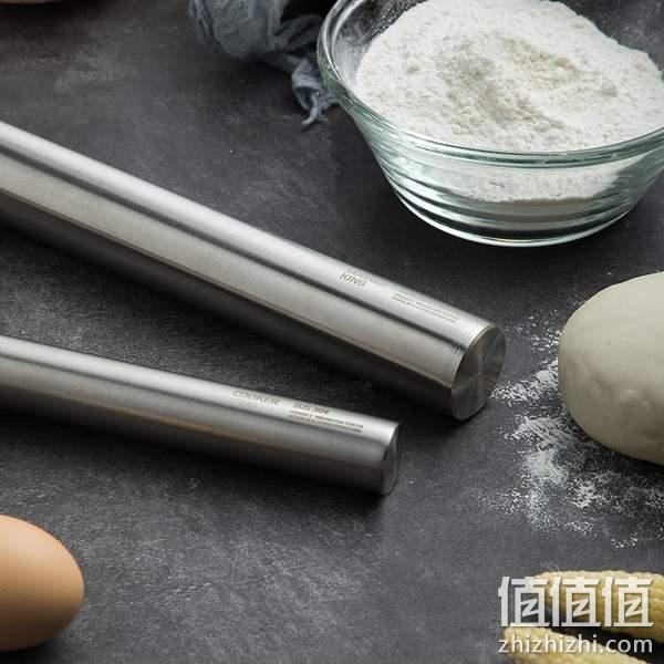 新低！炊大皇 304食品级不锈钢擀面杖 7.9元包邮 值值值-买手聚集的地方