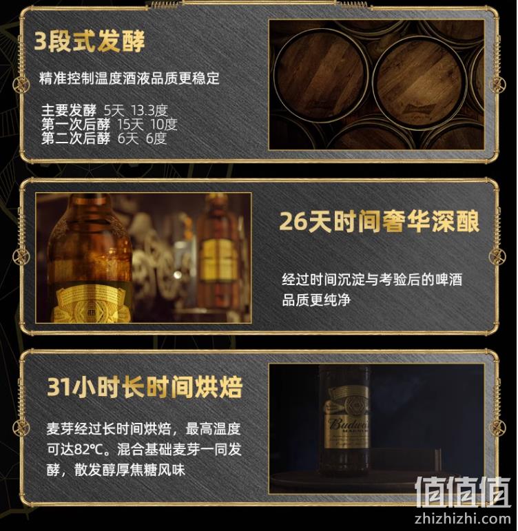 Budweiser 百威 美式拉格黑金啤酒 玻璃瓶 600ml*12瓶 86.2元包邮（需领券） 值值值-买手聚集的地方