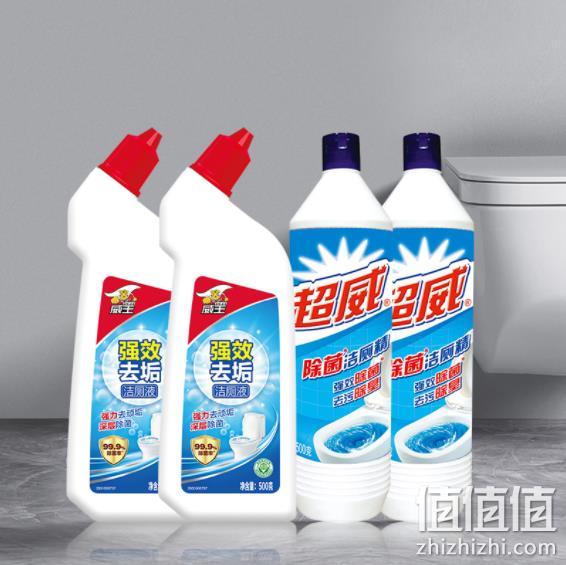立白旗下，威王 强效去垢+除菌洁厕清洁剂 500g*4瓶 19.9元包邮（需领券） 值值值-买手聚集的地方