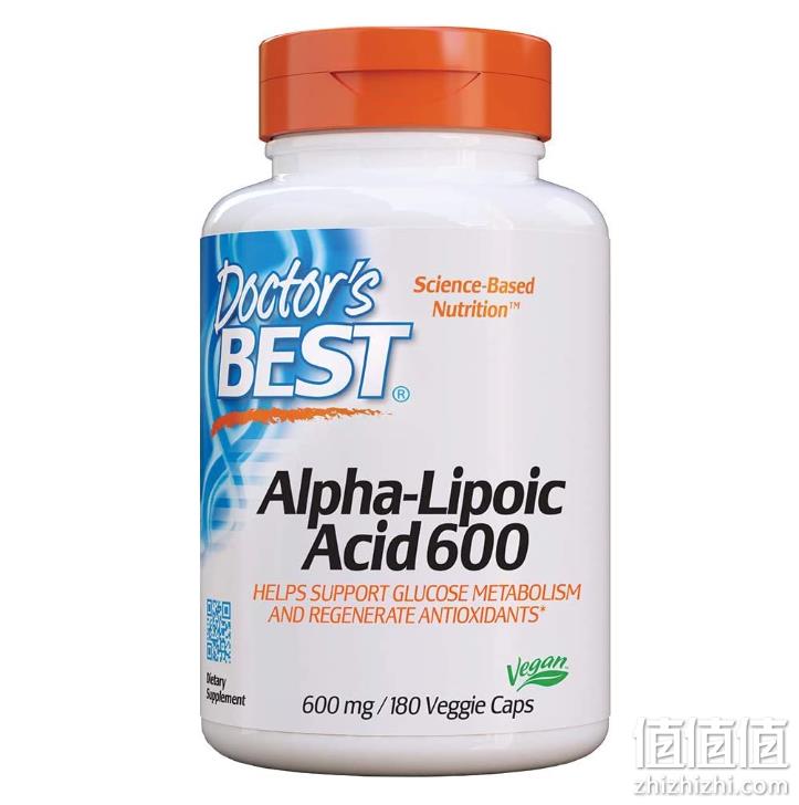 强力抗氧化，Doctor's Best 多特倍斯 α硫辛酸胶囊 180粒 Prime会员日特价206.53元 值值值-买手聚集的地方