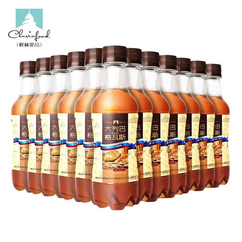 战斗民族口味，秋林 伊雅大列巴黑格瓦斯 300ml*12瓶 19.9元包邮（双重优惠） 值值值-买手聚集的地方