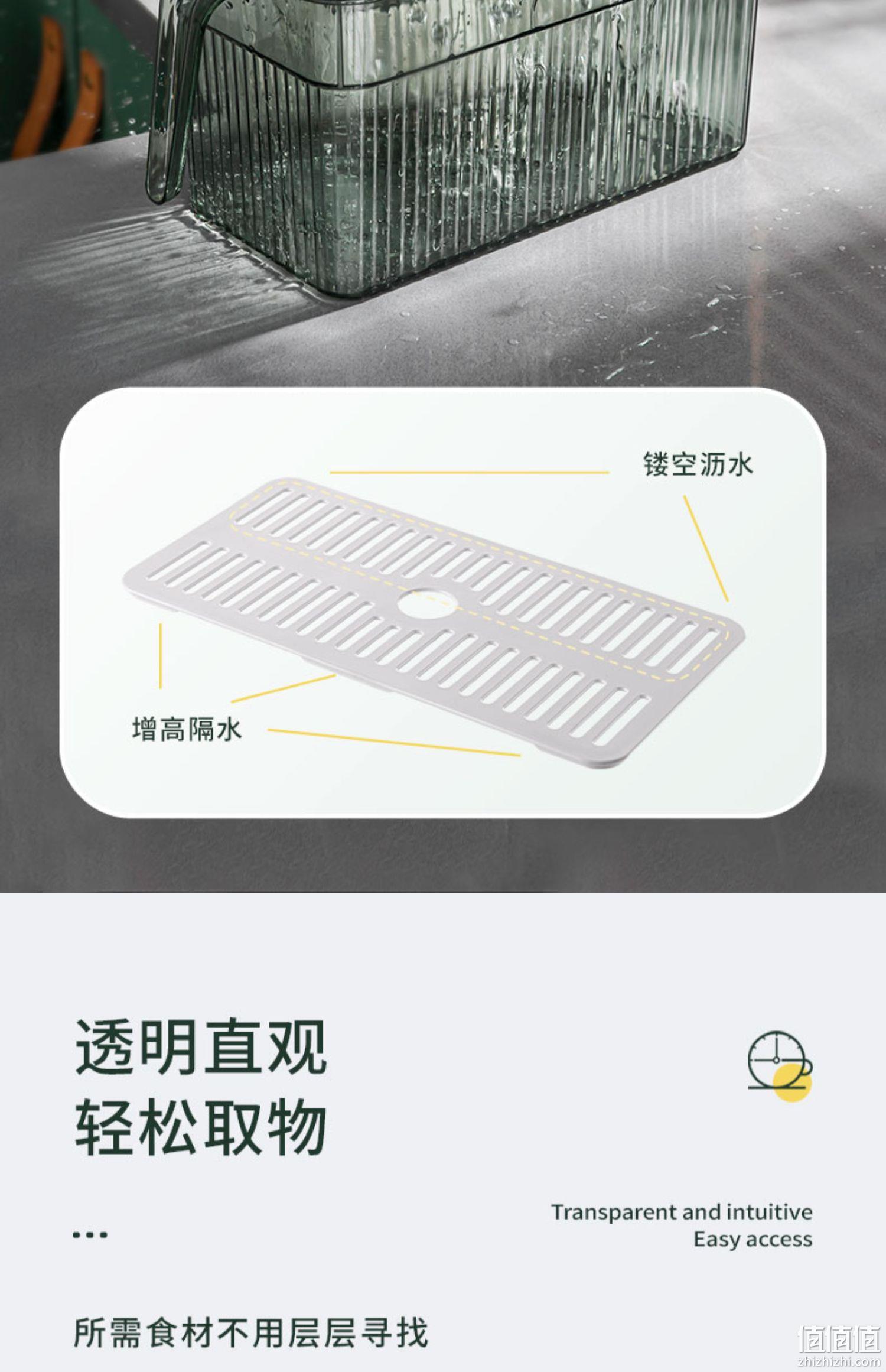 安扣 冰箱计时收纳盒保鲜盒 2个装 38元包邮（需领券） 值值值-买手聚集的地方