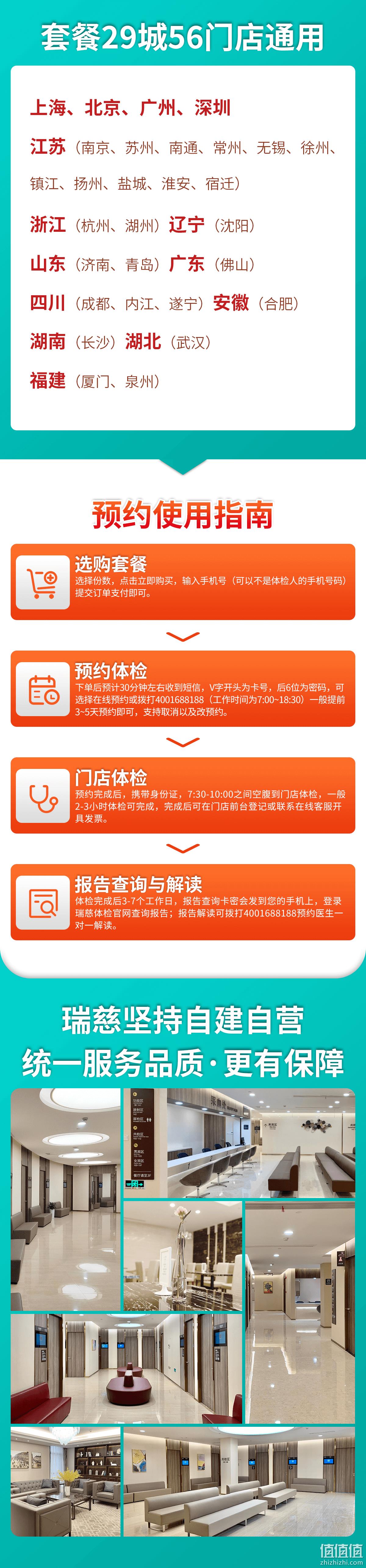 旗舰店出品，瑞慈健康 青中老年全身优选A体检套餐 279元包邮（需领券） 值值值-买手聚集的地方