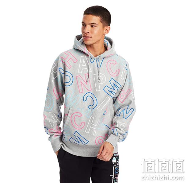Champion 冠军 Life高端系列 男士套头连帽长袖印花卫衣 S2974 255.56元 值值值-买手聚集的地方