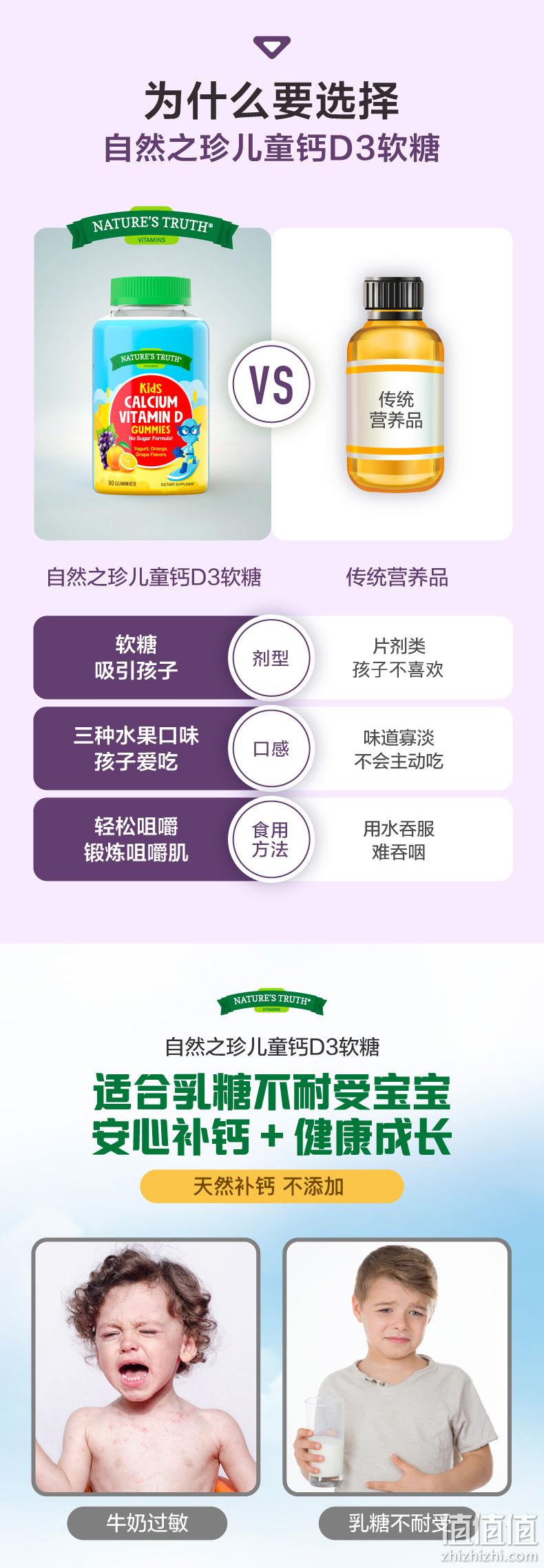 nature's truth  自然之珍 儿童维生素D3+钙软糖 80粒*2件 89元包邮包税（折44.5元/瓶） 值值值-买手聚集的地方