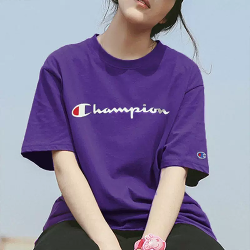 Champion 冠军牌 Life系列 中性纯棉刺绣Logo休闲T恤GT19 88元包邮包税（下单立减） 值值值-买手聚集的地方