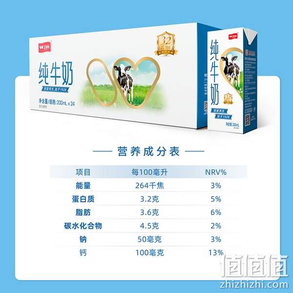 中华老字号，卫岗 纯牛奶 200ml*24盒 36.9元包邮 值值值-买手聚集的地方