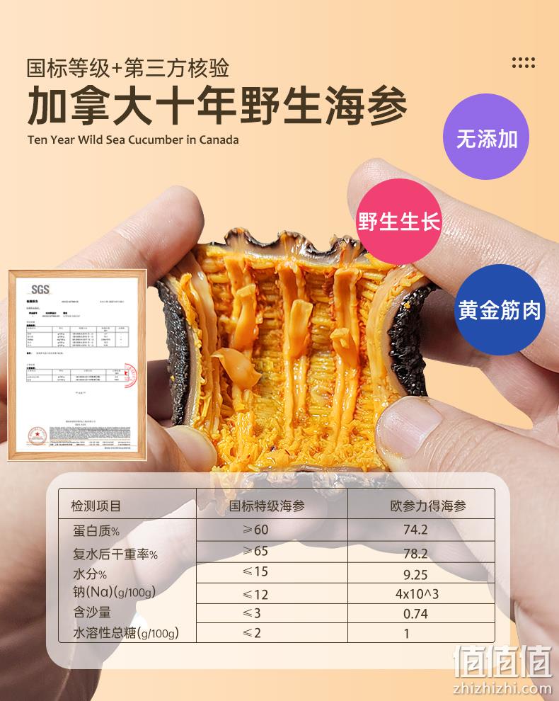 欧参力得 100%加拿大进口红极参 即食海参252g 新低52.9元包邮（需用券） 值值值-买手聚集的地方