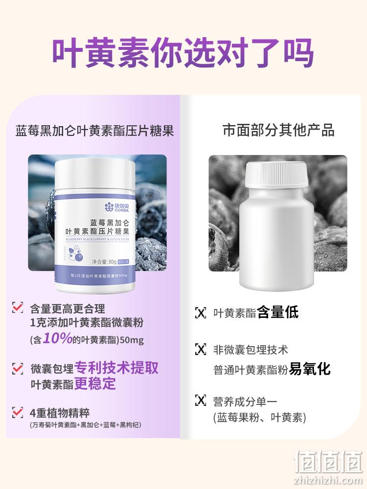 康恩贝 蓝莓叶黄素酯护眼片 60片 14.1元包邮（双重优惠） 值值值-买手聚集的地方