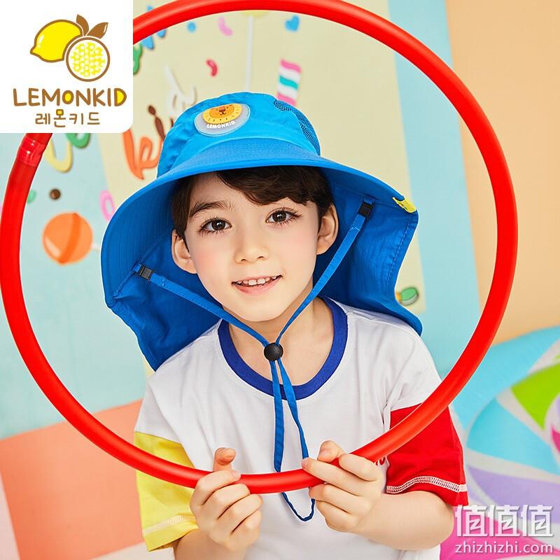 Lemonkid 柠檬宝宝 UPF50+ 儿童防晒遮阳渔夫帽/沙滩帽 39.9元包邮（需用券） 值值值-买手聚集的地方