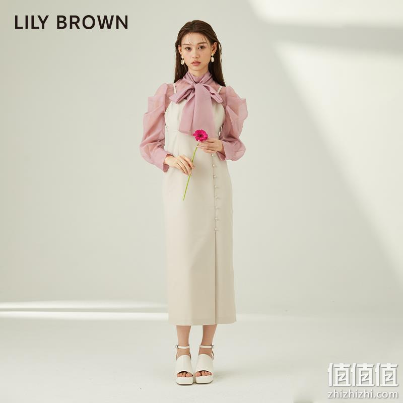 亚马逊销冠！Lily Brown 莉莉布朗 23夏新款蝴蝶结衬衫吊带连衣裙两件套 LWFO231031 475.91元 值值值-买手聚集的地方