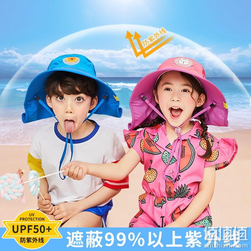 Lemonkid 柠檬宝宝 UPF50+ 儿童防晒遮阳渔夫帽/沙滩帽 39.9元包邮（需用券） 值值值-买手聚集的地方