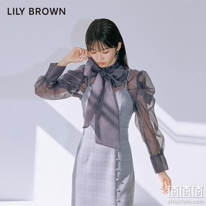亚马逊销冠！Lily Brown 莉莉布朗 23夏新款蝴蝶结衬衫吊带连衣裙两件套 LWFO231031 475.91元 值值值-买手聚集的地方