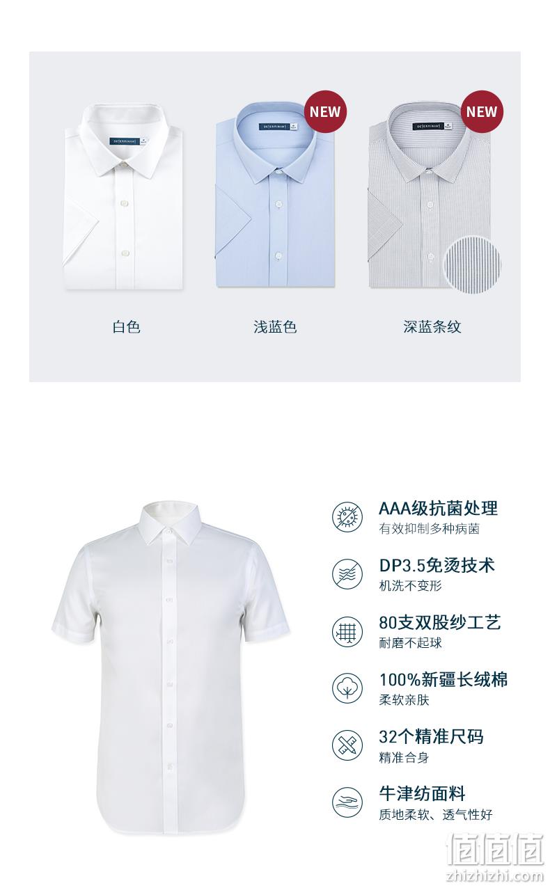 主营中高端衬衫，十如仕 男士商务正装免烫修身牛津纺衬衫 多色 新低187.2元包邮（双重优惠） 值值值-买手聚集的地方