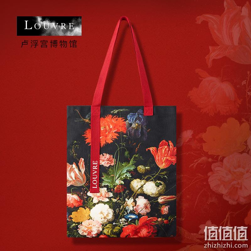 LOUVRE  卢浮宫博物馆  中号花卉帆布袋 27.1元包邮（双重优惠） 值值值-买手聚集的地方