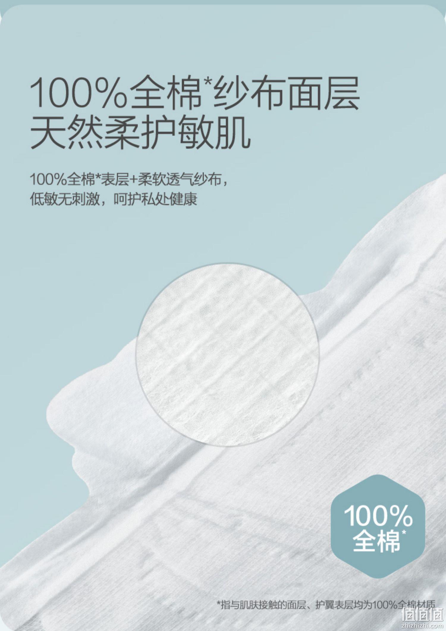 全棉时代 奈丝公主 纱布卫生巾 8包/53片 53.9元包邮（双重优惠） 值值值-买手聚集的地方