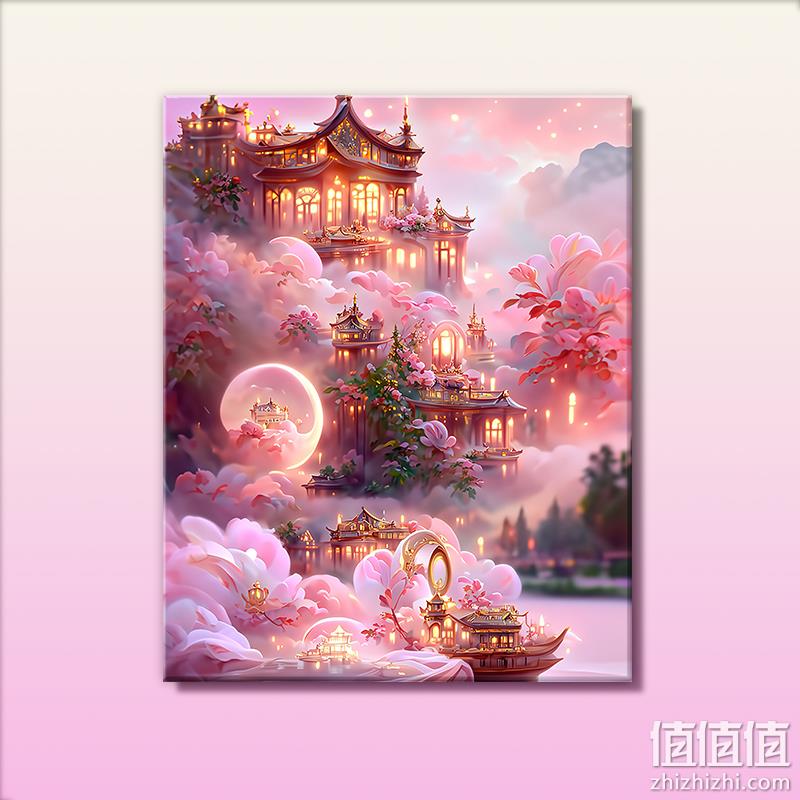 暮屿 梦幻花园城堡 DIY数字油画 多款可选 14元包邮起（需用券） 值值值-买手聚集的地方
