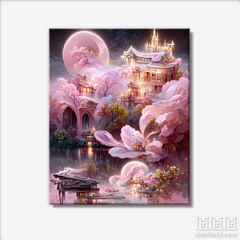 暮屿 梦幻花园城堡 DIY数字油画 多款可选 14元包邮起（需用券） 值值值-买手聚集的地方