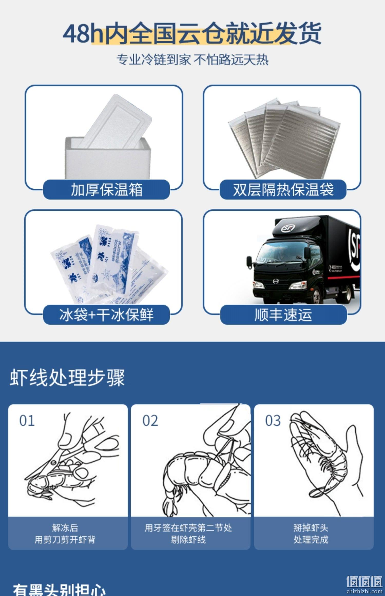 碧海农夫 超大瑟兰王南美虾鲜活速冻大虾 4斤/盒（净重1650g） 99元包邮（需领券） 值值值-买手聚集的地方