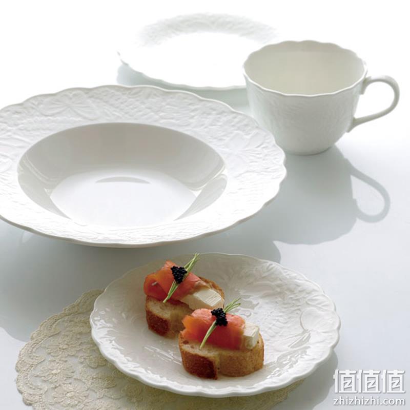 NARUMI 鸣海 Honiton Lace系列 蕾丝骨瓷餐盘组合 17cm*5个装  51952-23177 175.59元 值值值-买手聚集的地方