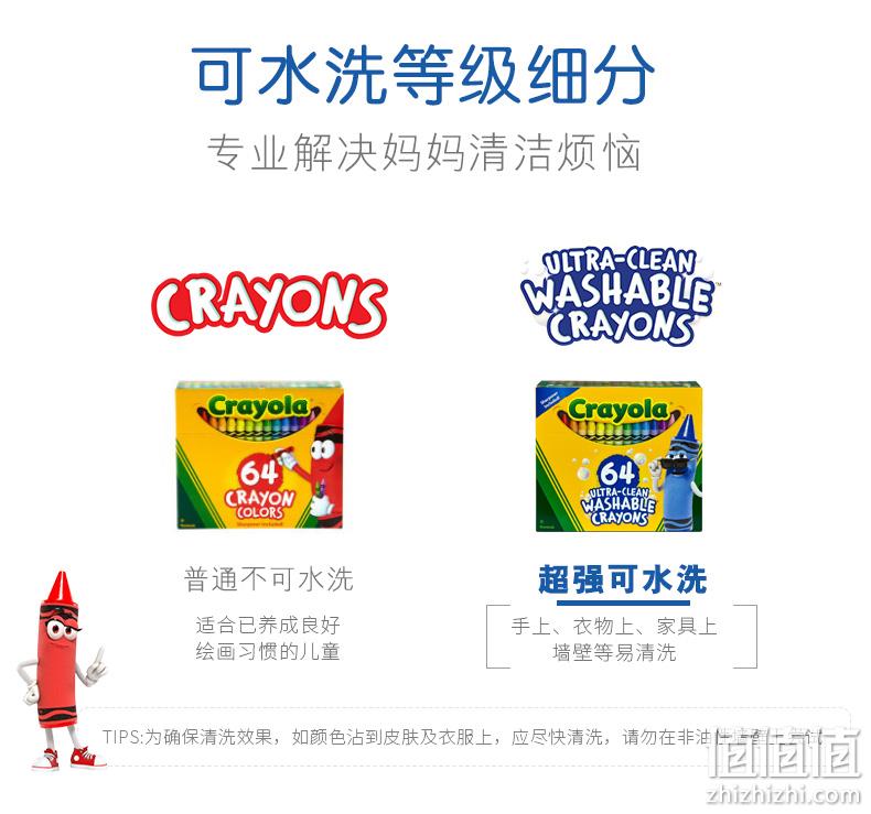 Crayola 绘儿乐 鲜艳色彩蜡笔 64色 新低29元包邮（需领券） 值值值-买手聚集的地方