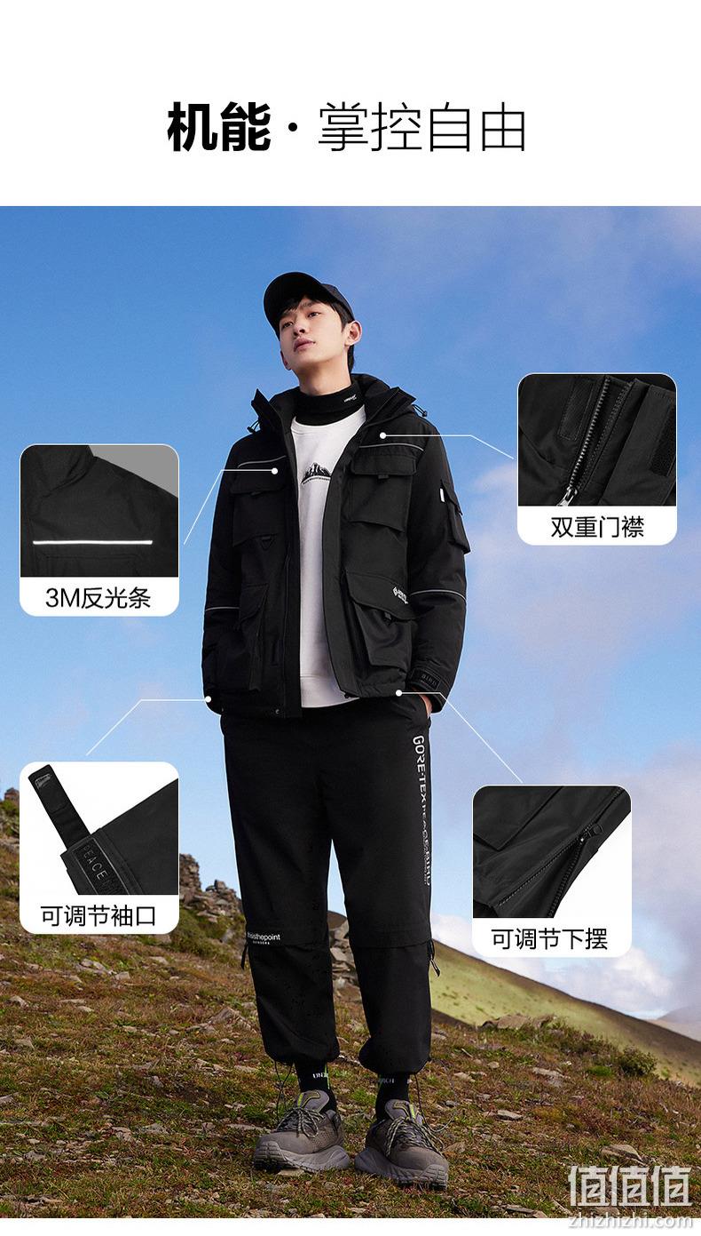 反季清仓特价！GORE-TEX面料+银离子蓄热，太平鸟 白鹅绒男士工装羽绒服 新低359元包邮（双重优惠） 值值值-买手聚集的地方